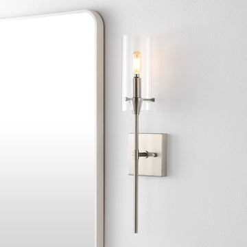 Cato Bohemian Farmhouse Iron/Glass LED Vanity - JONATHAN Y